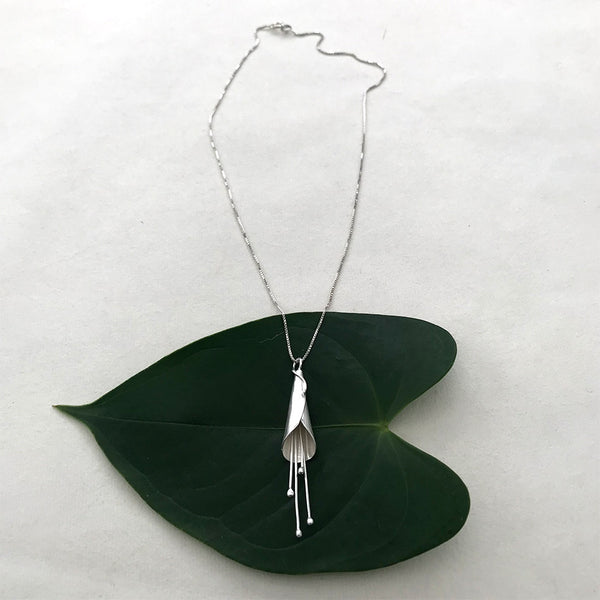 Sacred Lily Necklace - Sterling Silver, Indonesia