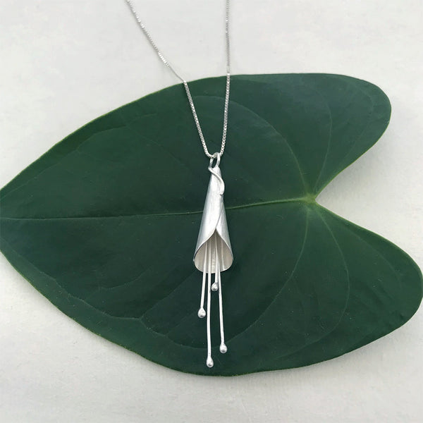 Sacred Lily Necklace - Sterling Silver, Indonesia