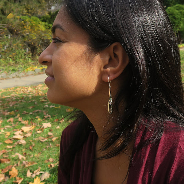 Saja Mother of Pearl Earrings - Sterling Silver, Indonesia