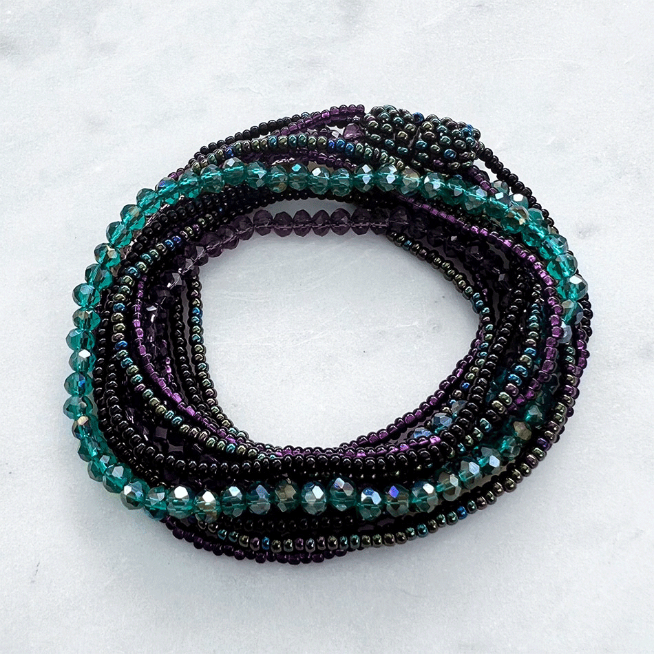 Fair trade bead wrap bracelet