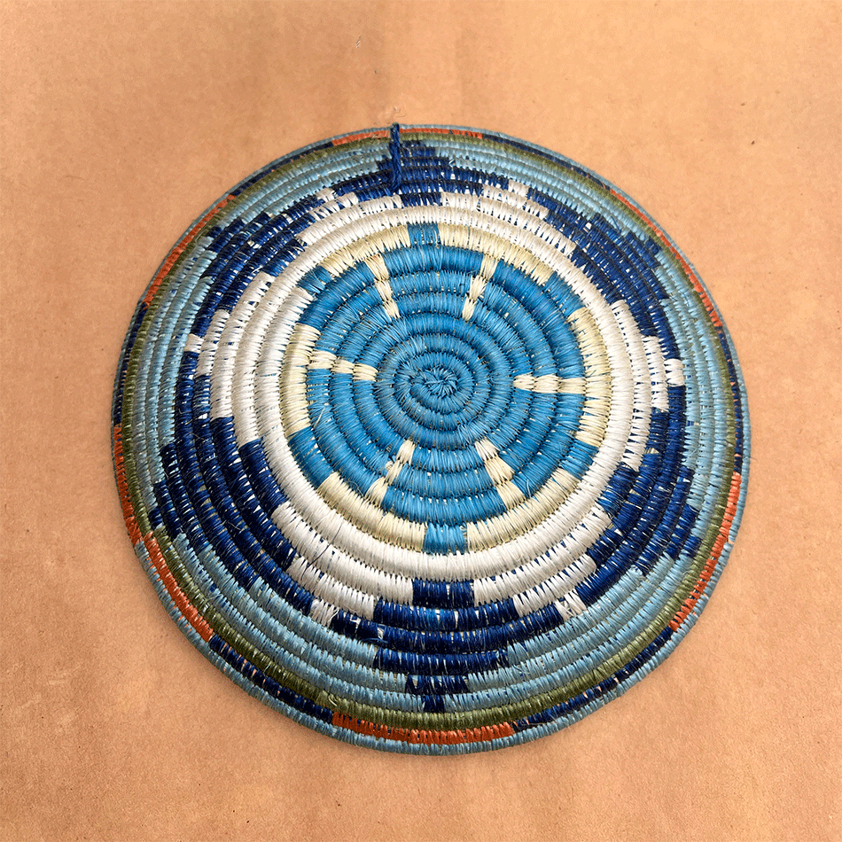 Fair trade sisal sweetgrass basket