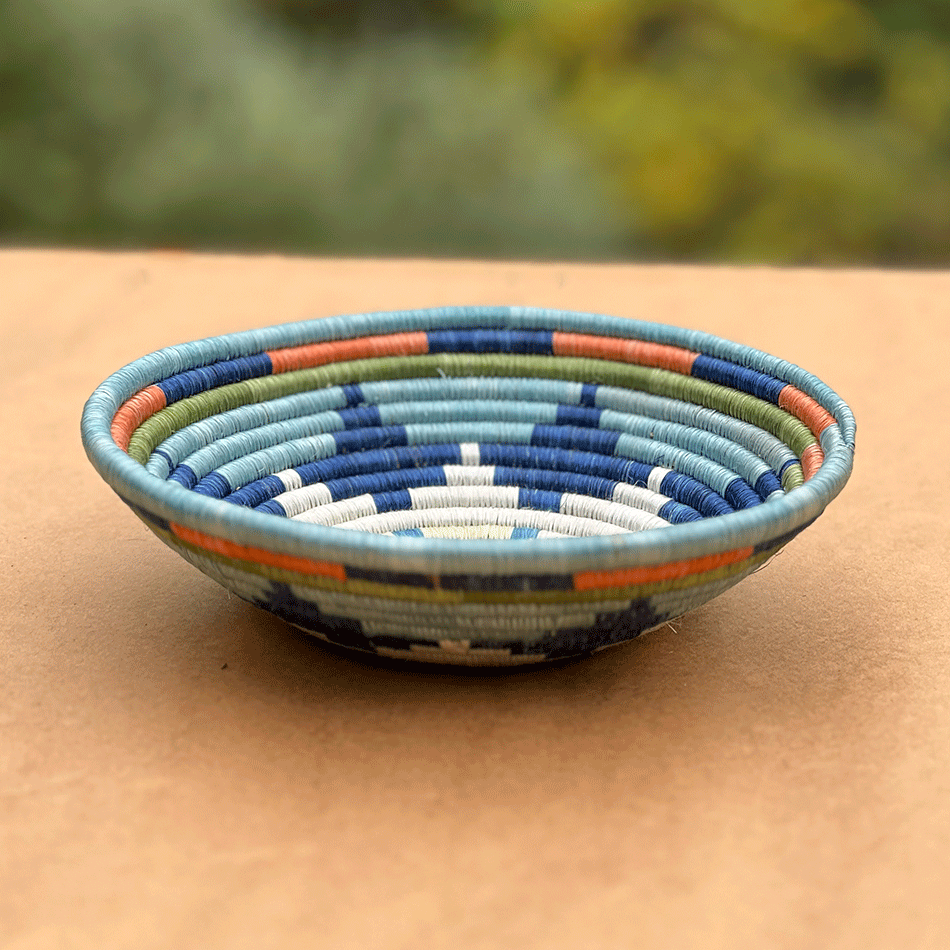 Fair trade sisal sweetgrass basket