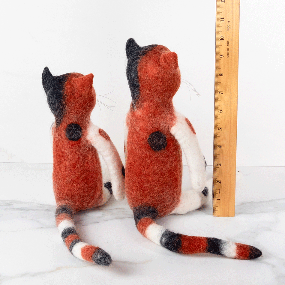 Fair trade felt calico cat toy