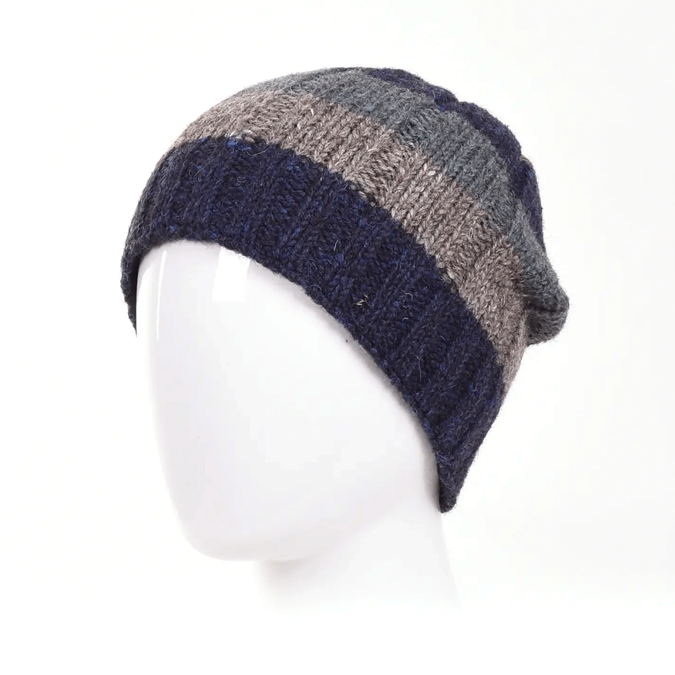 Fair trade men's wool hand knit hat