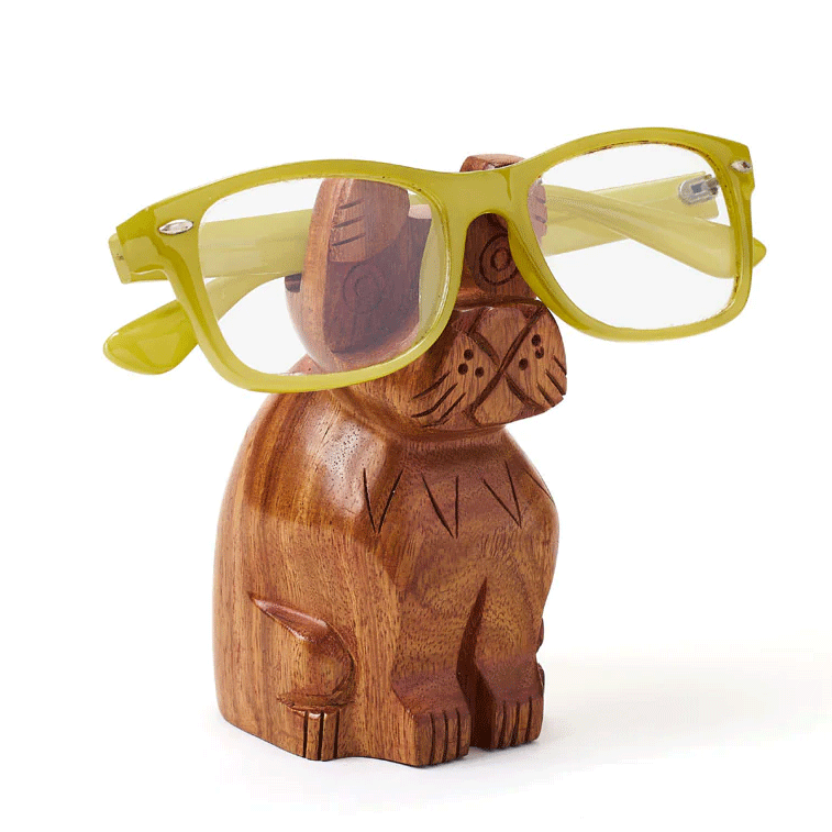 fair trade wood eyeglass holder