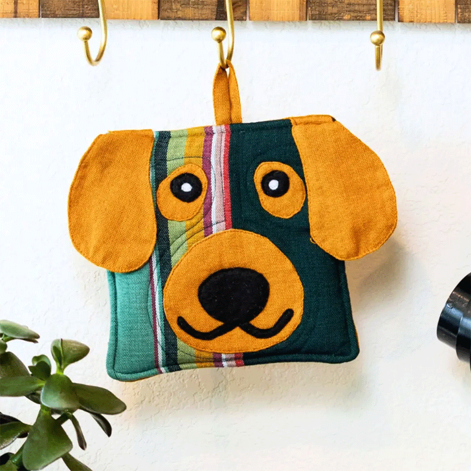 FAir trade dog pot holder