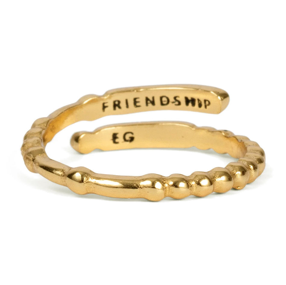 Fair trade morse code friendship ring