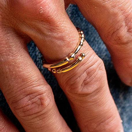 Fair trade morse code friendship ring