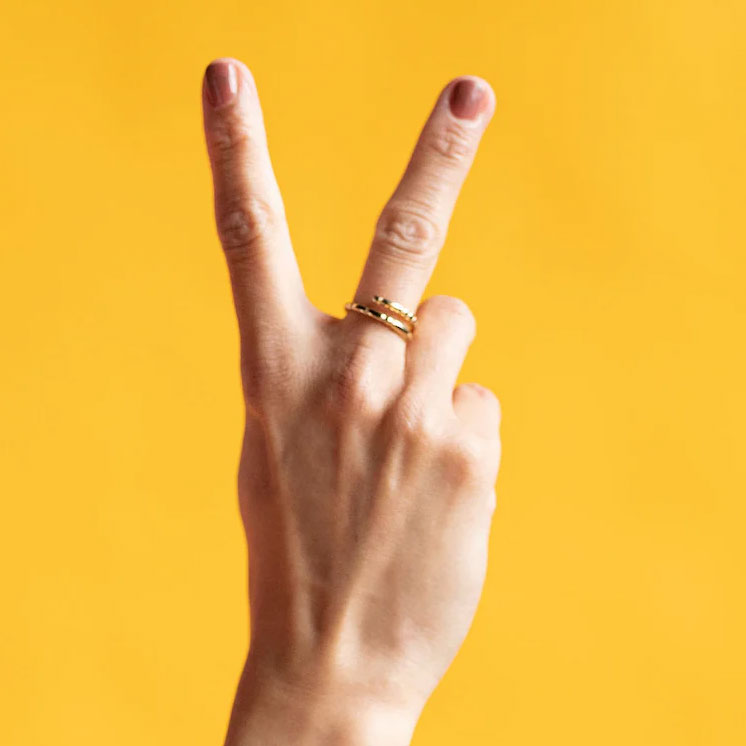 Morse code friendship ring handmade by human trafficking survivors