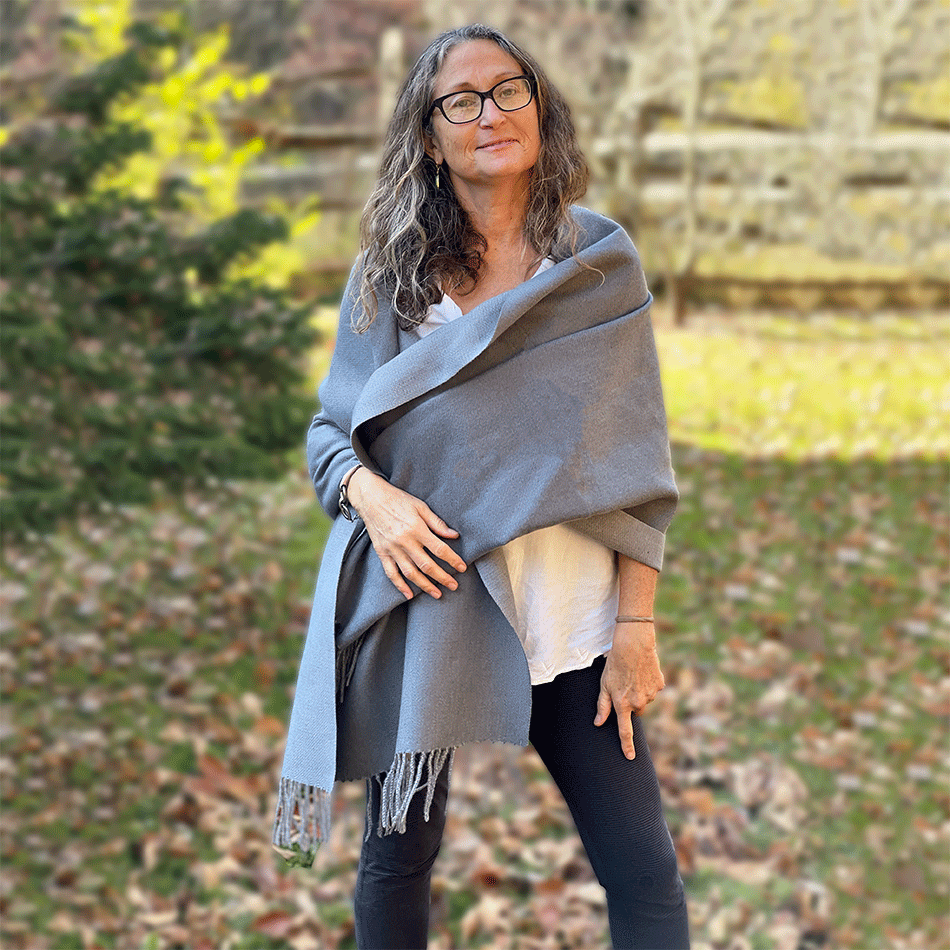 Fair trade cotton flannel bamboo wrap scarf