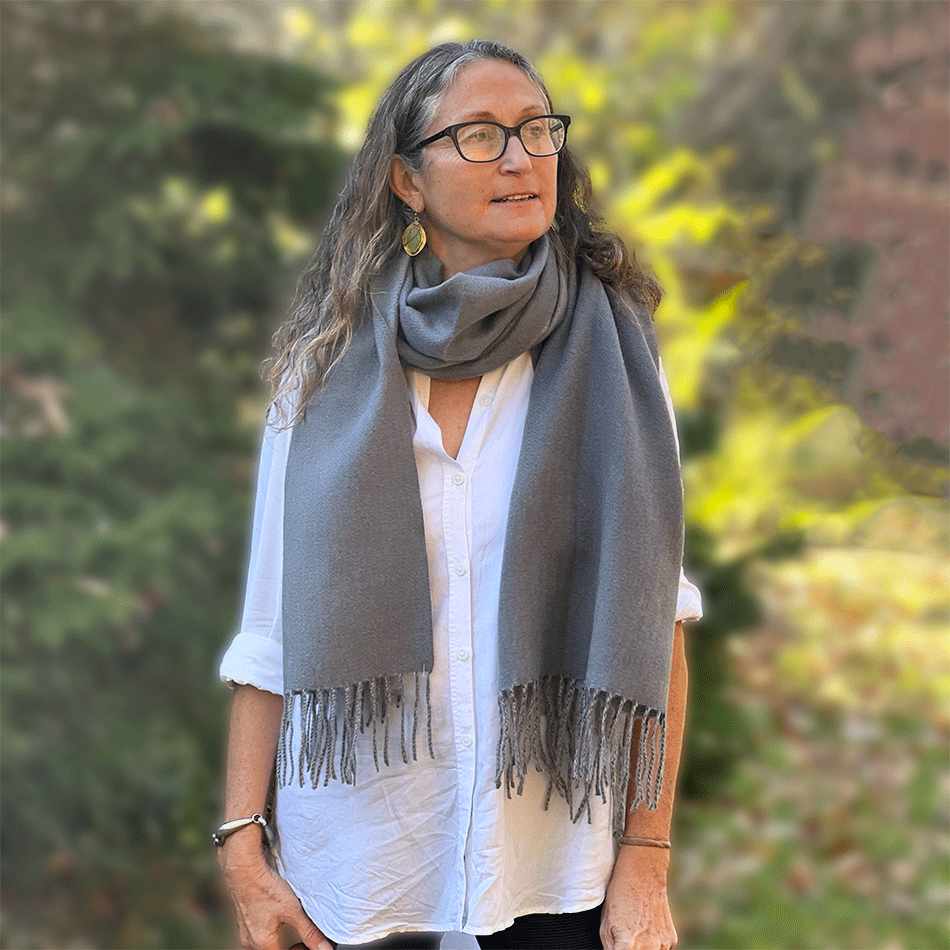 Fair trade cotton flannel bamboo wrap scarf