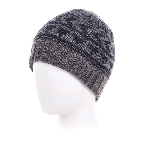 Men's fair trade hat wool hand knit