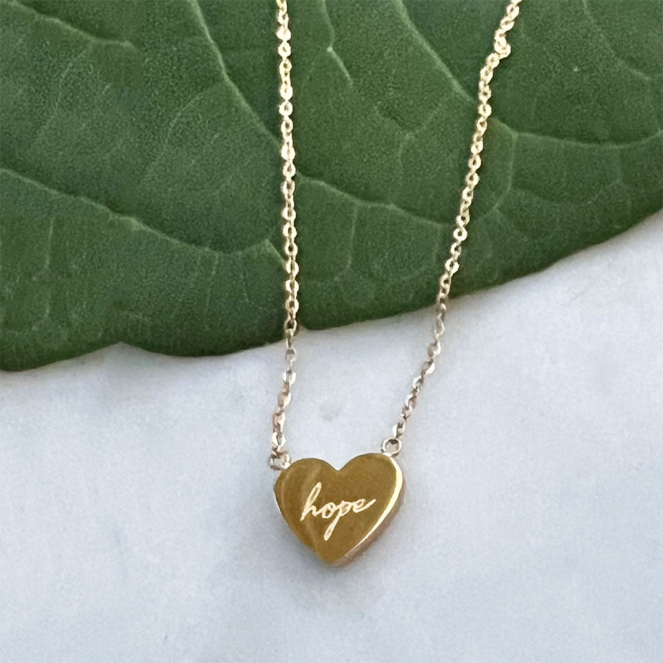 Fair trade hope necklace handmade by survivors of human trafficking