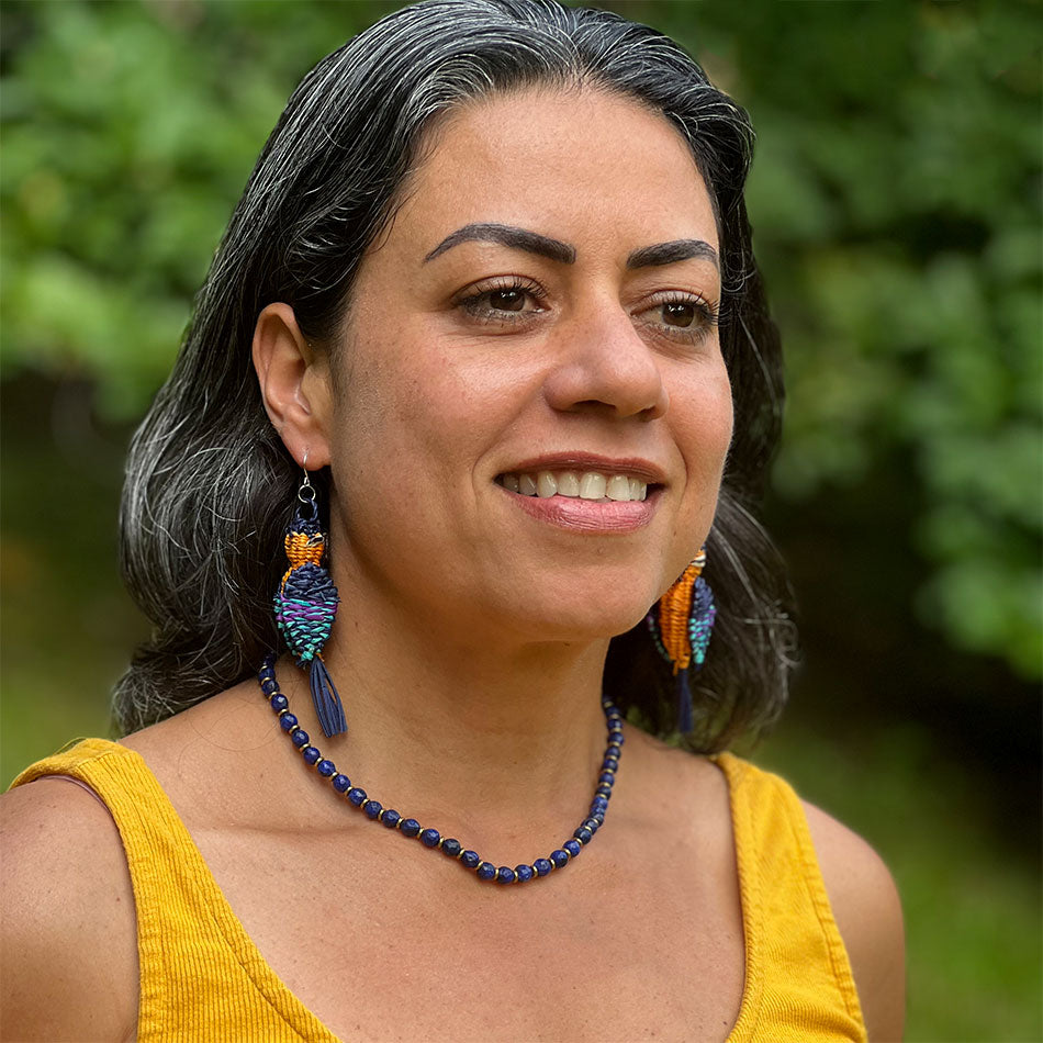 Fair trade lapis stone necklace