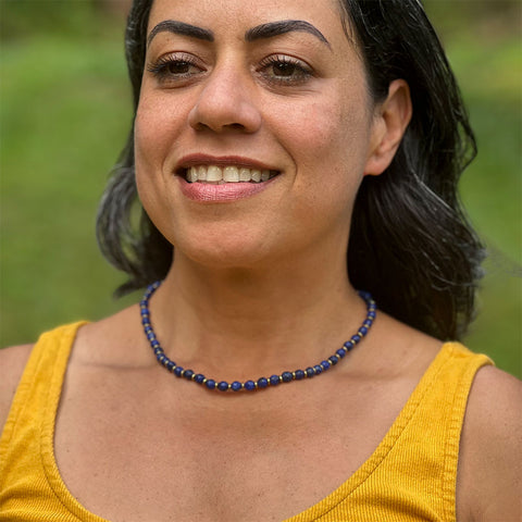 Fair trade lapis stone necklace