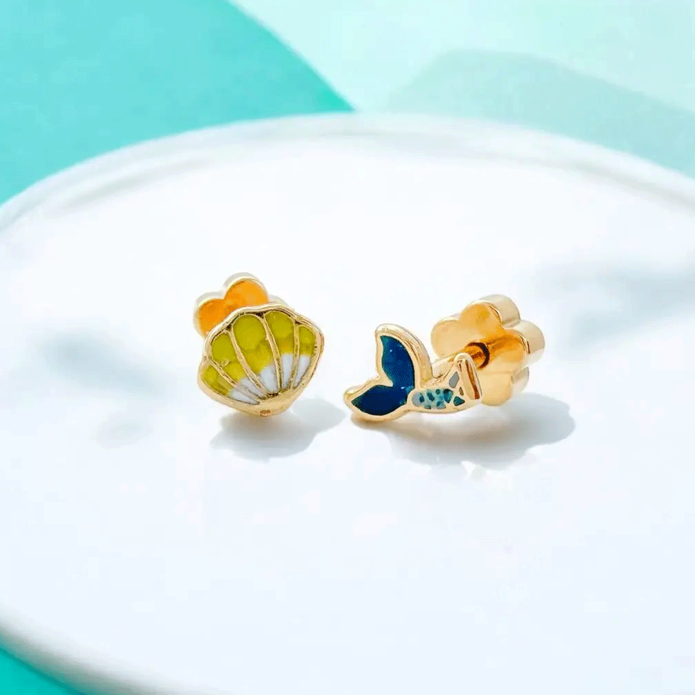 fair trade mermaid studs