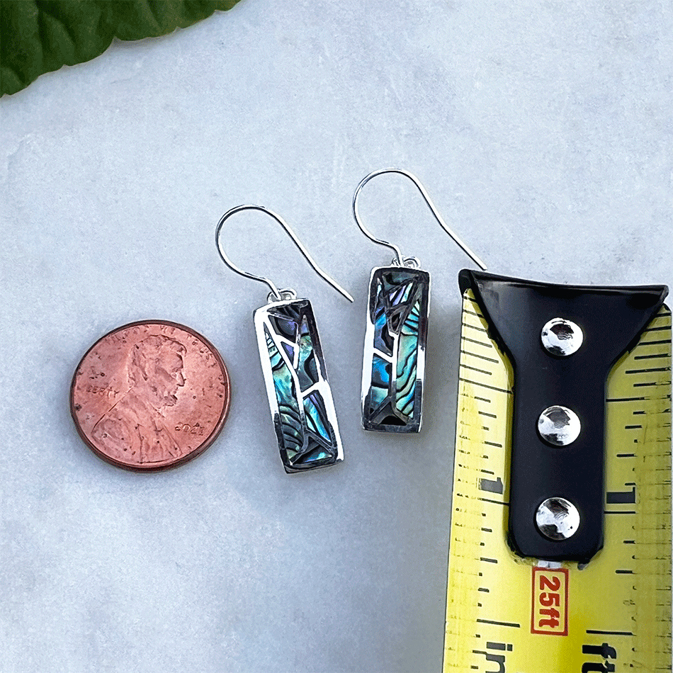 FAir trade sterling silver abalone earrings