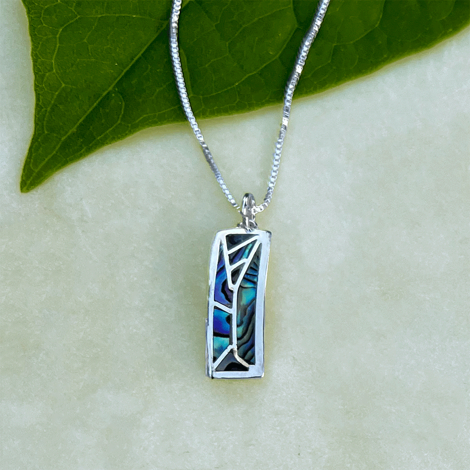 Sterling silver fair trade abalone necklace