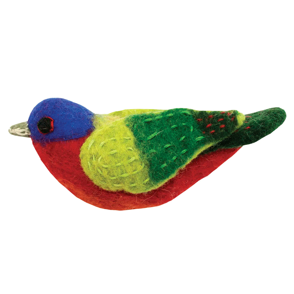 Fair trade painted bunting ornament