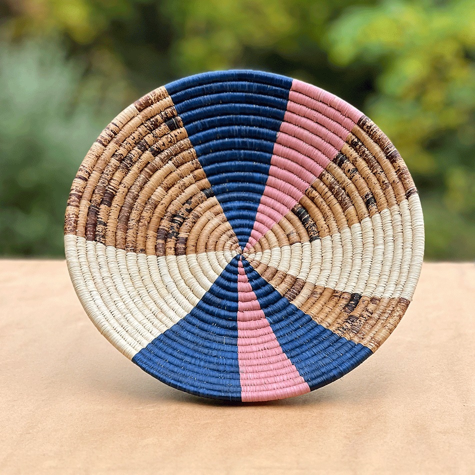 Fair trade sisal sweetgrass basket