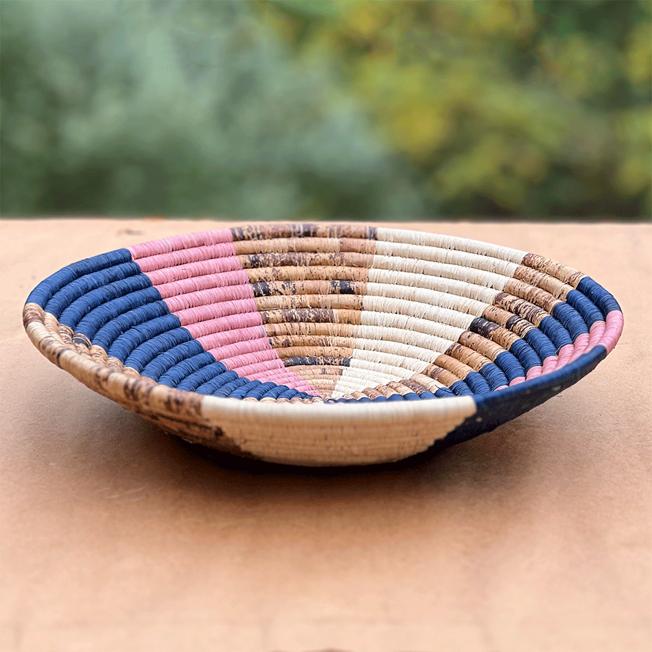 Fair trade sisal sweetgrass basket