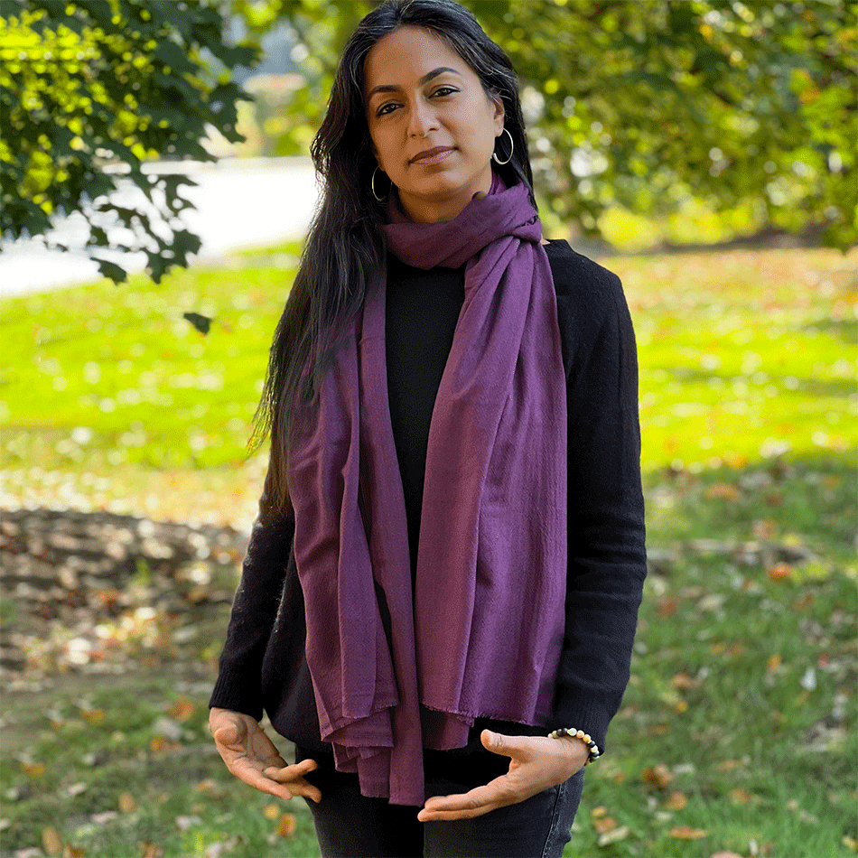 FAIR TRADe cashmere scarf purple