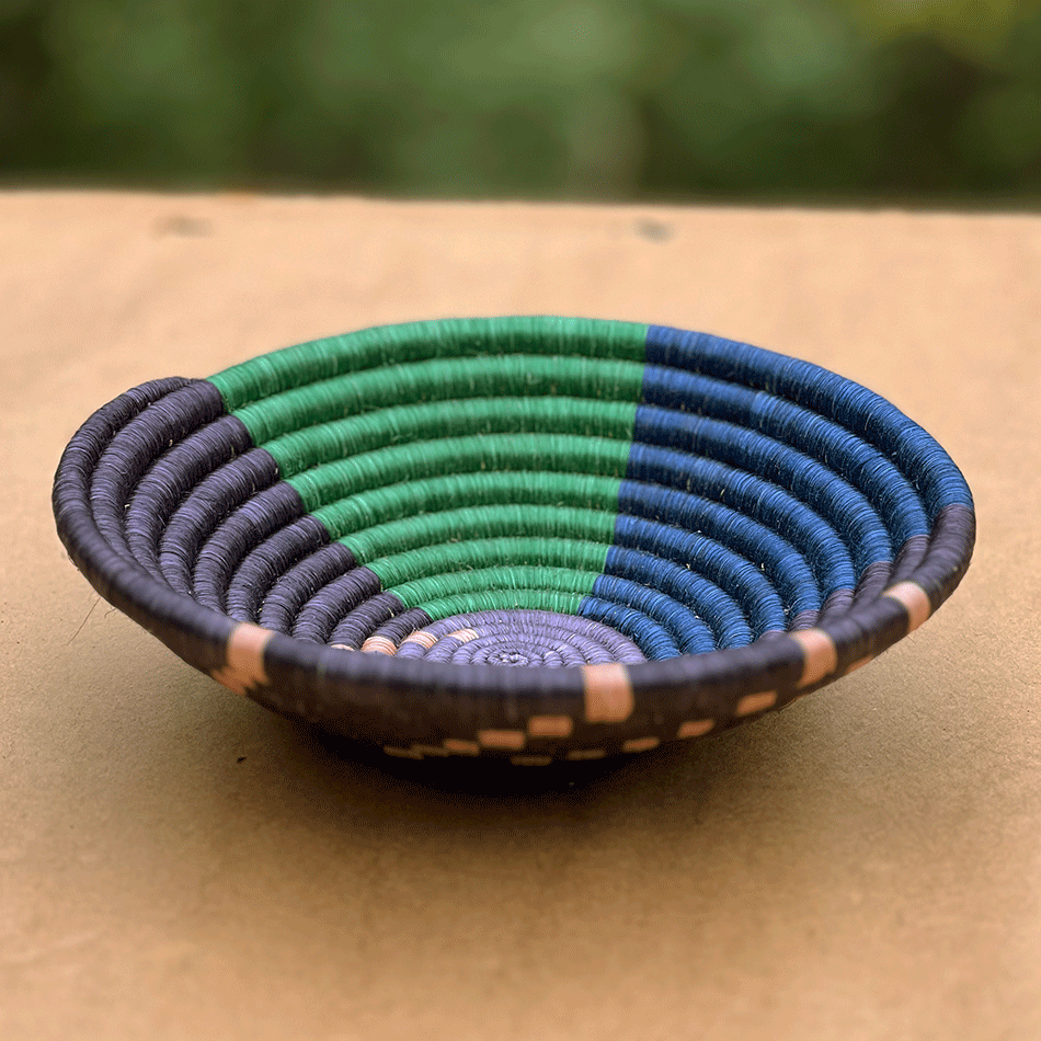 Fair trade sisal sweetgrass basket