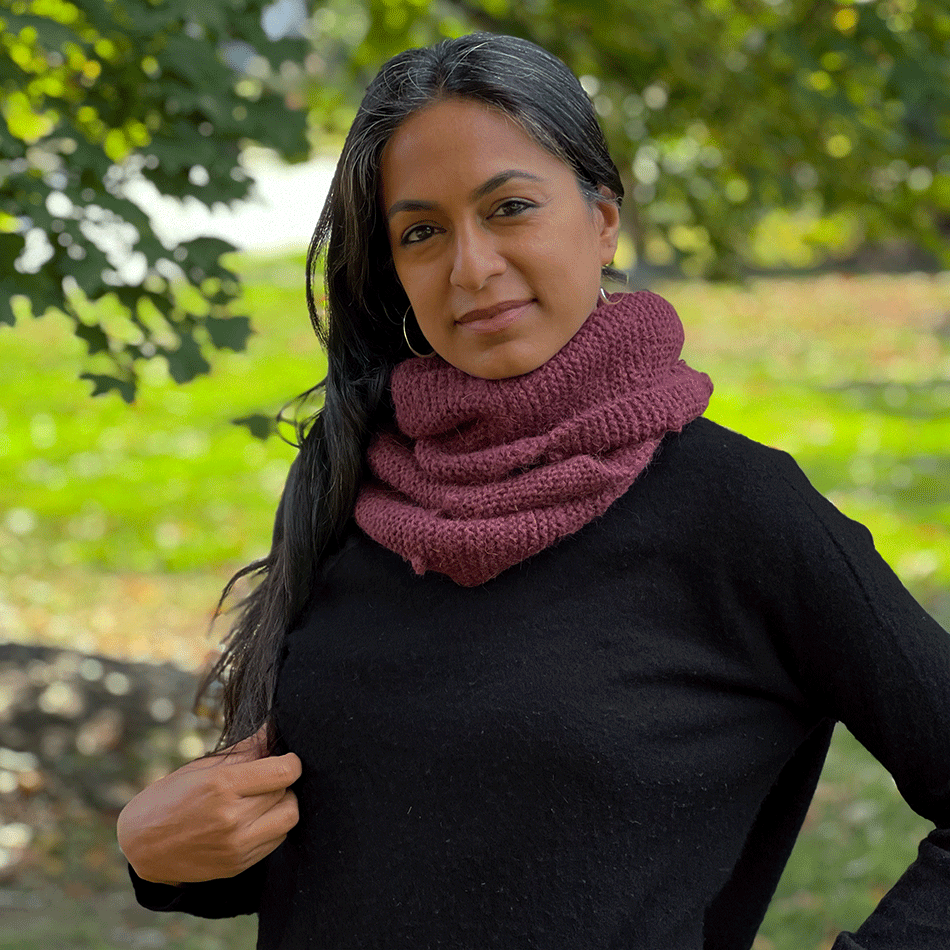 Fair trade alpaca infinity scarf