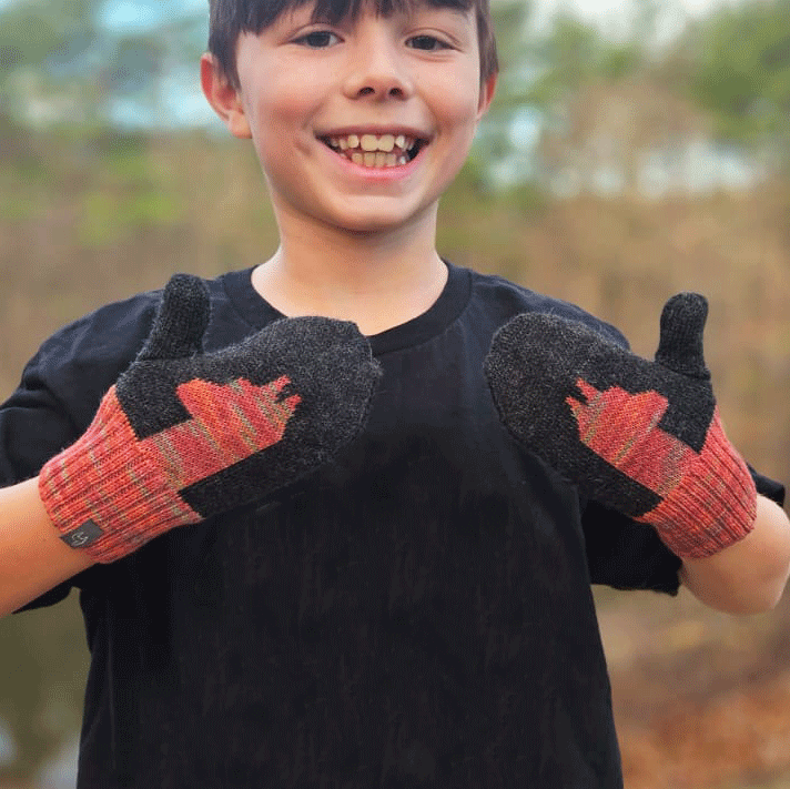 Fair trade alpaca kid's mitten