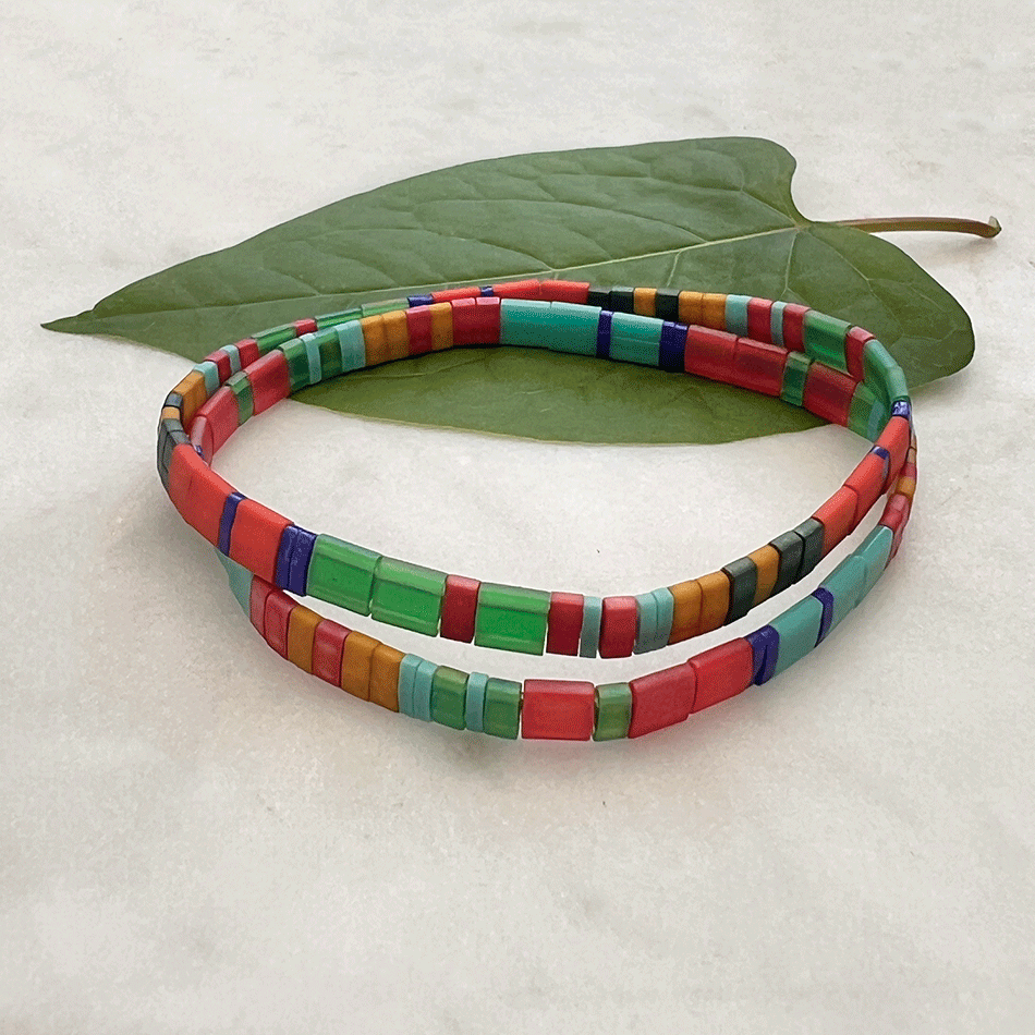 Fair trade bead bracelet set handmade in Guatemala