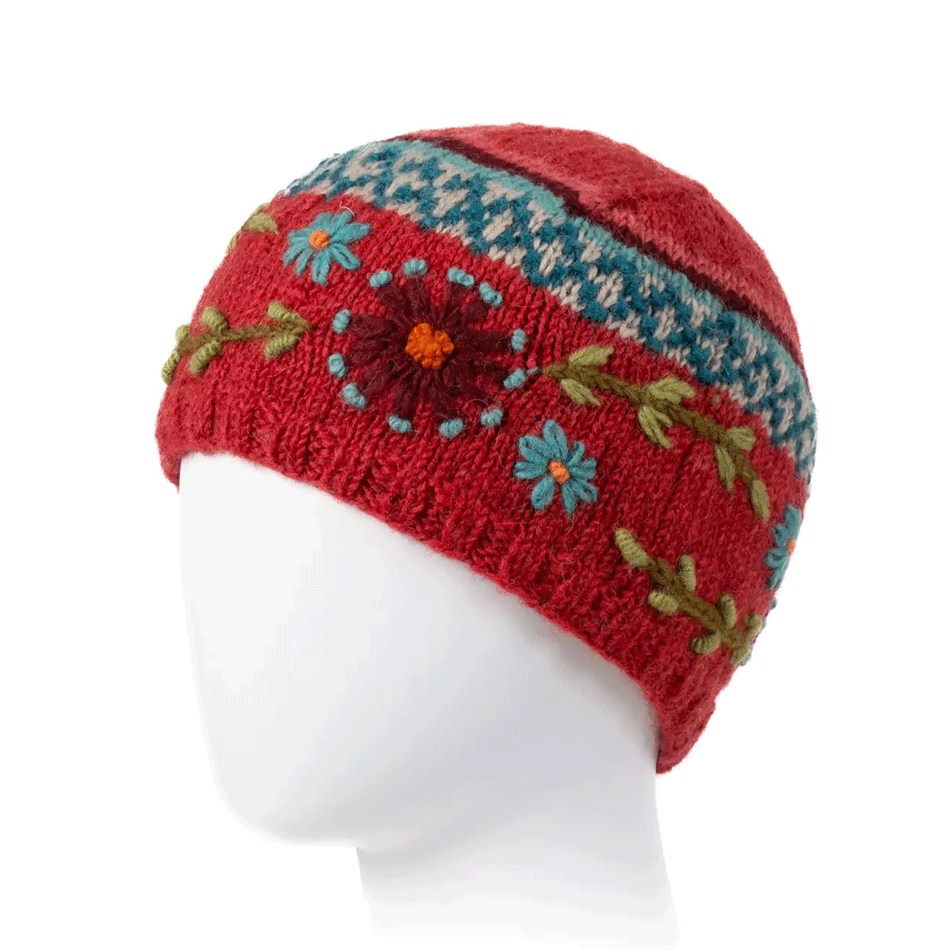 Fair trade hand knit wool hat