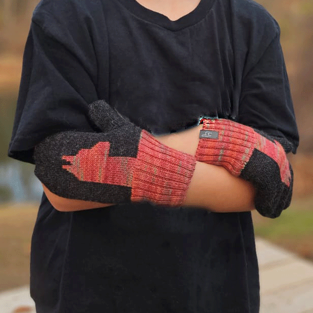 Fair trade alpaca kid's mittens