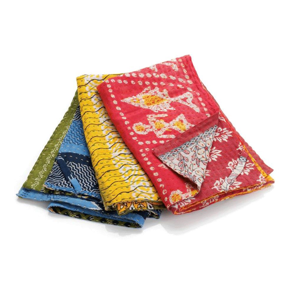 Recycled Sari Tea Towels - Set Of Three, India