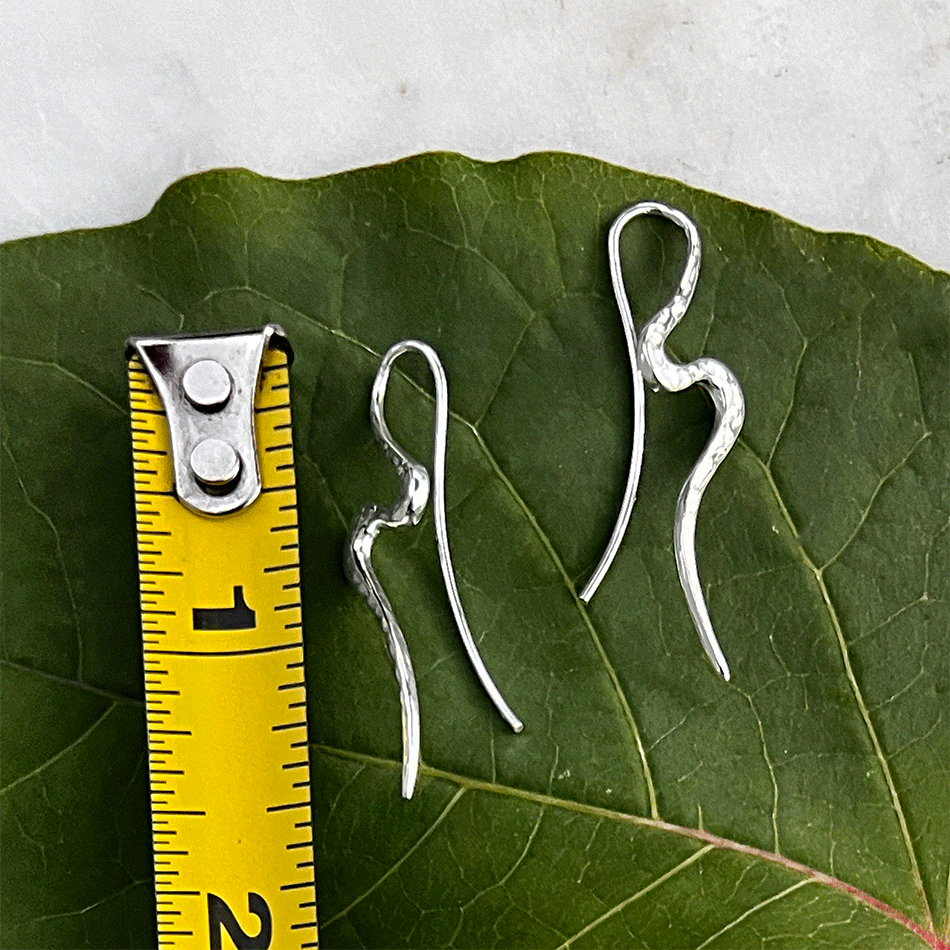 Fair trade sterling silver serpent earrings