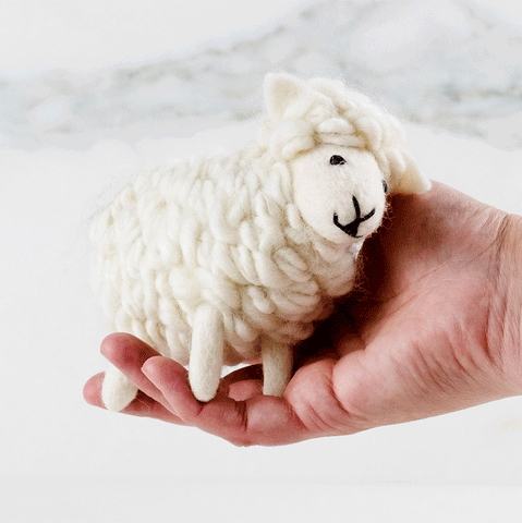 Fair trade felt wool sheep