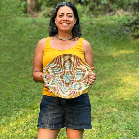 Fair trade banana fiber basket handmade