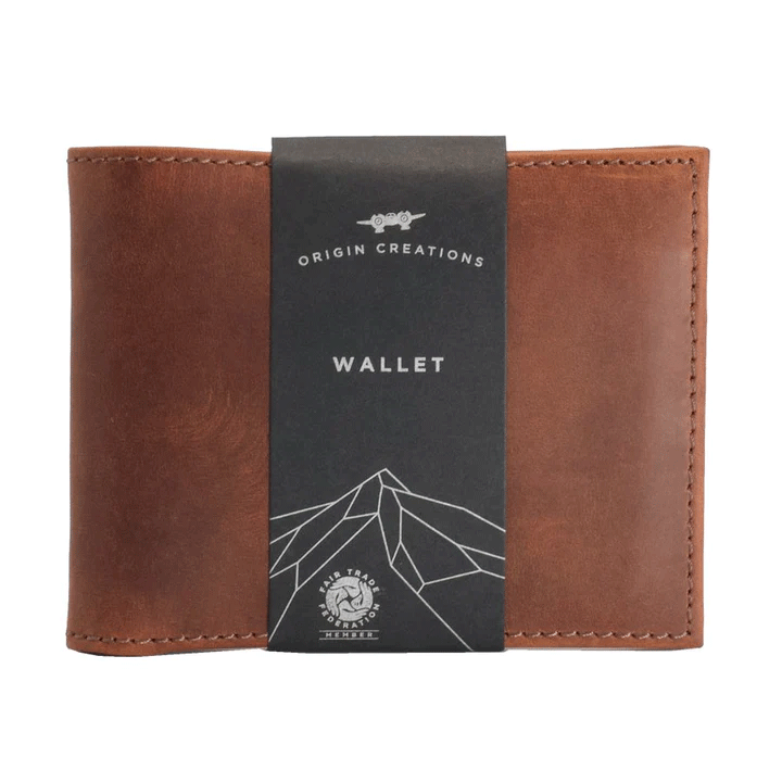 Men's leather wallet  fair trade handmade in Nicaragua