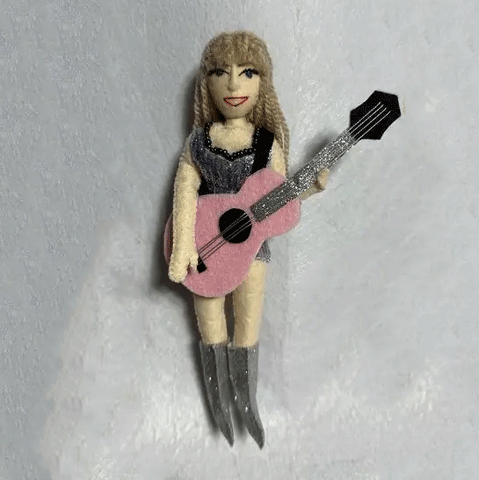 Fair trade felt Taylor Swift holiday ornament