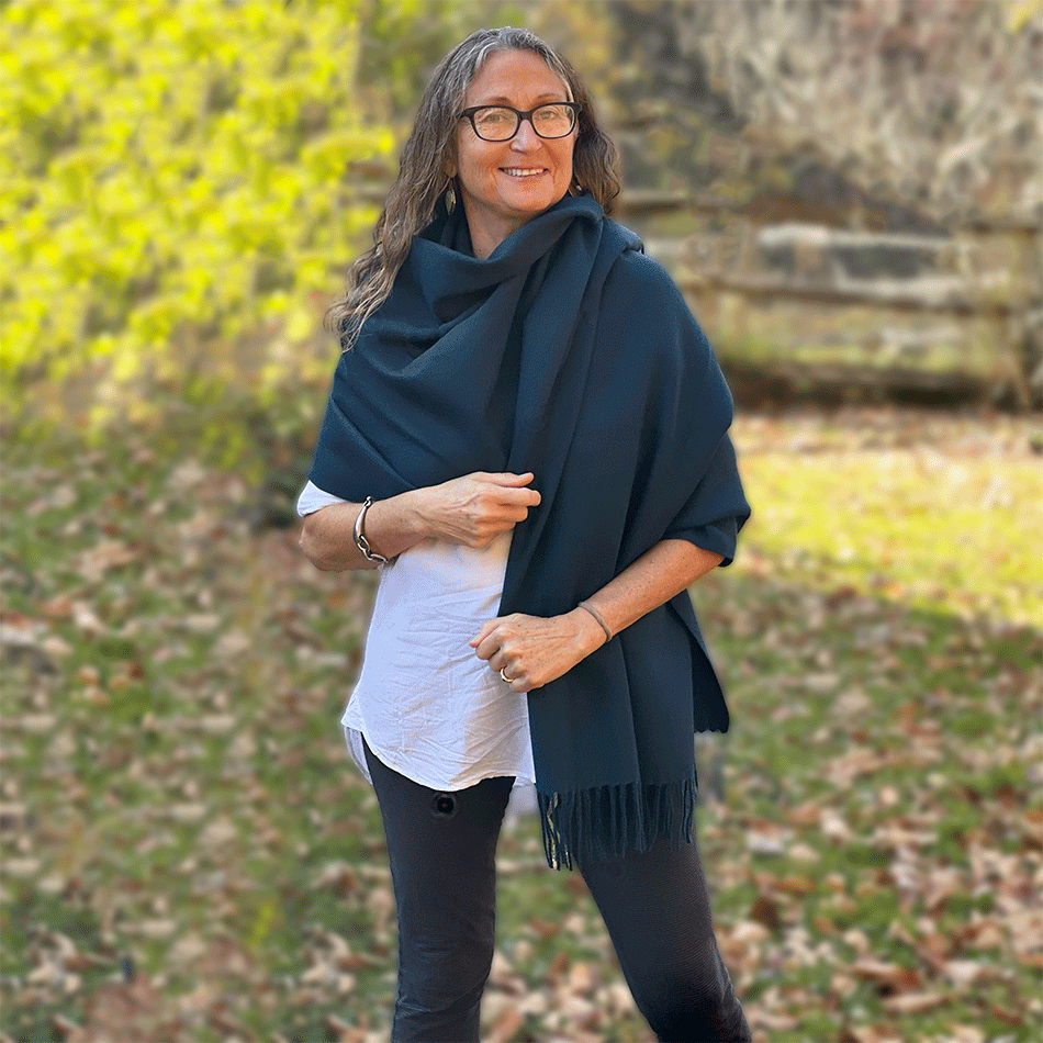 Fair trade bamboo cotton flannel wrap scarf