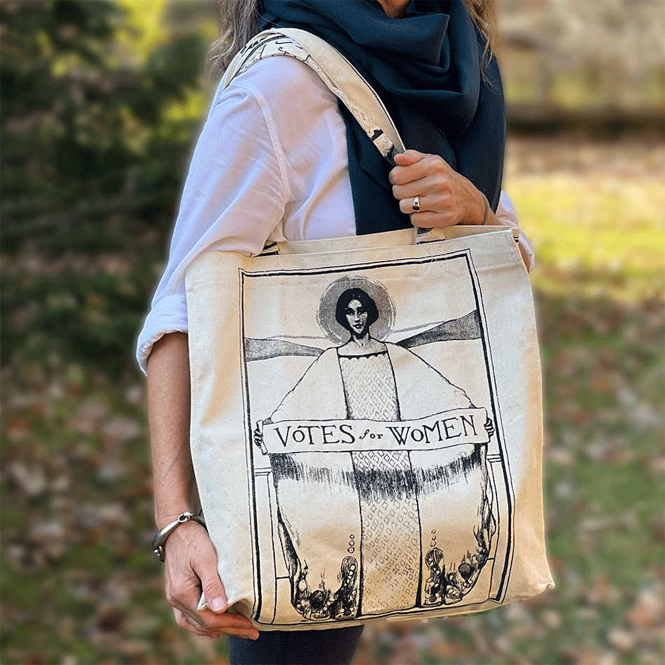 Fair trade Votes for Women cotton tote bag