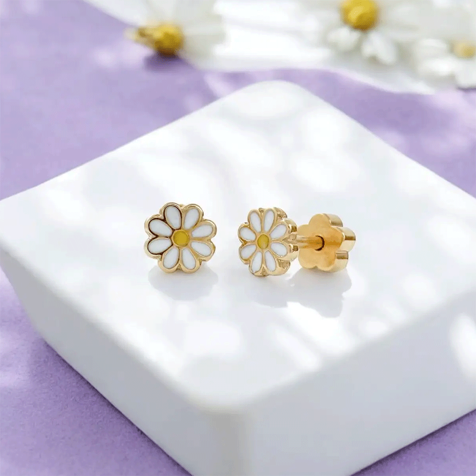 Fair trade daisy kid's earrings