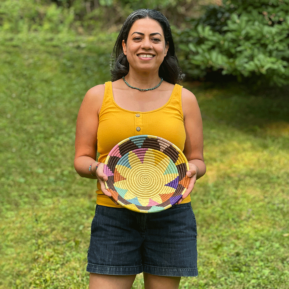 Fair trade basket handmade in Uganda