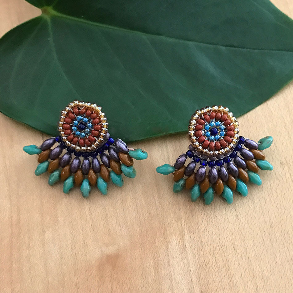 Fair trade beaded earrings handmade in Guatemala