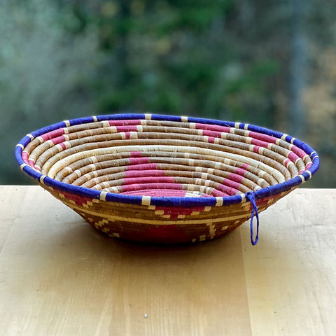 Fair trade basket handmade by women artisans in Uganda