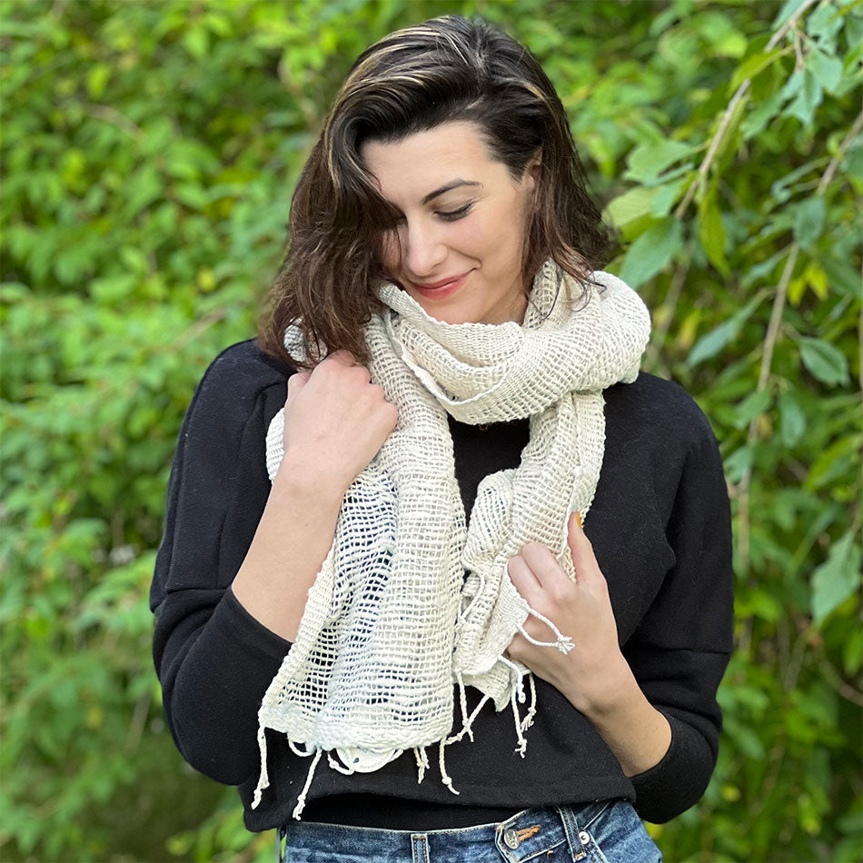 Hiems, Sand Recycled Cotton Scarf, In stock!