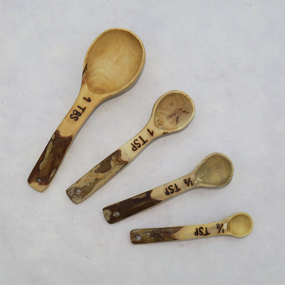 Fair trade handmade wood measuring spoons