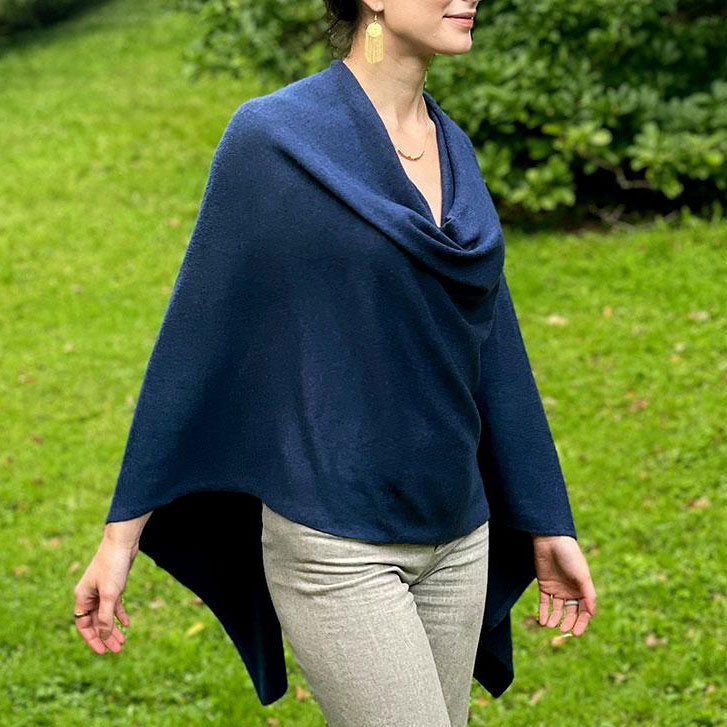 Fair trade poncho cashmere