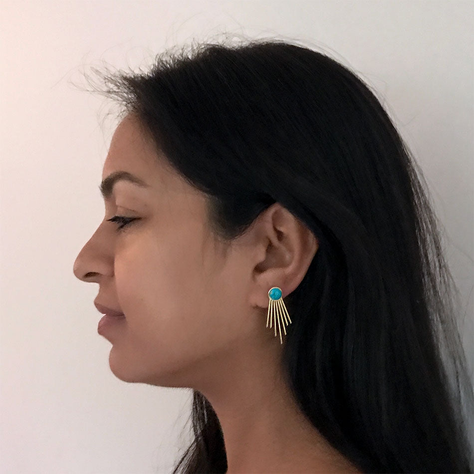 Opportunity Ear Jacket Earrings - Emperor Stone, China